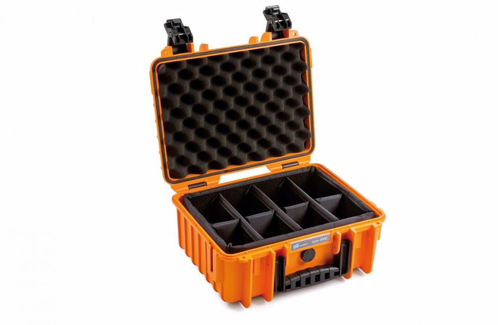 BW Outdoor Cases Type 3000 Oransje RPD (Oppdelt)