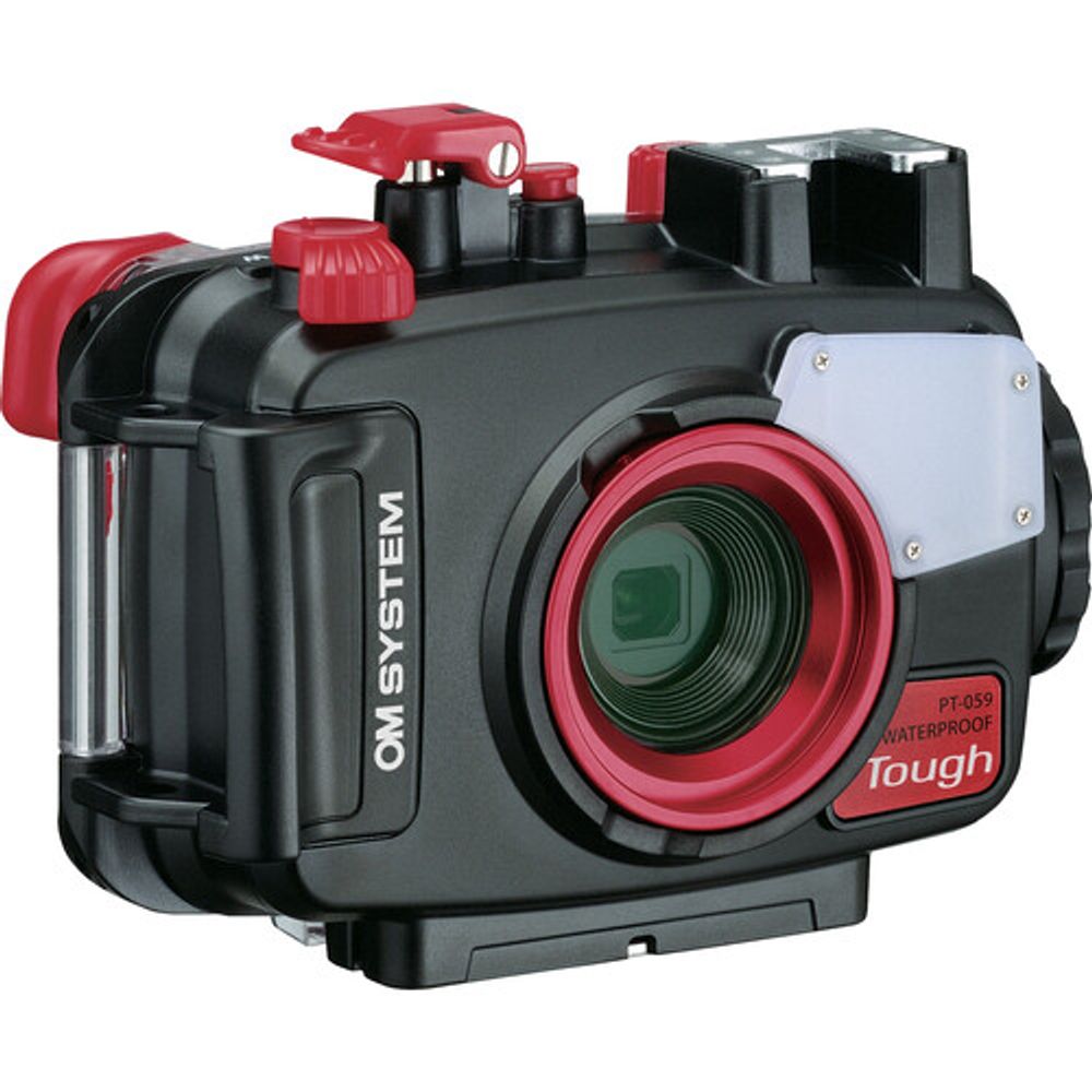 OM System Tough TG-7 Rød med OM SYSTEM PT-059 dykkepakke 