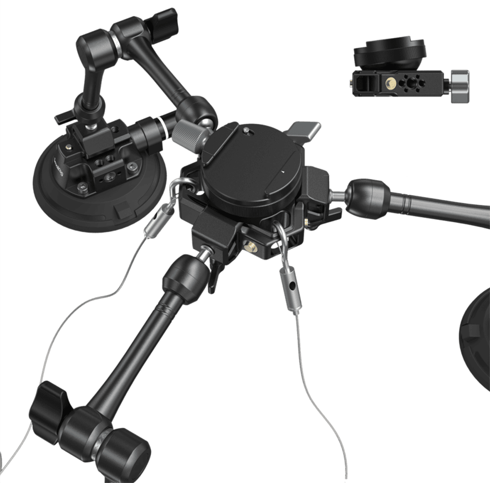 SmallRig 3565 All-in-One 4-Arm Suction Cup Camera Mount Kit for Vehicle Shooting SC-15K