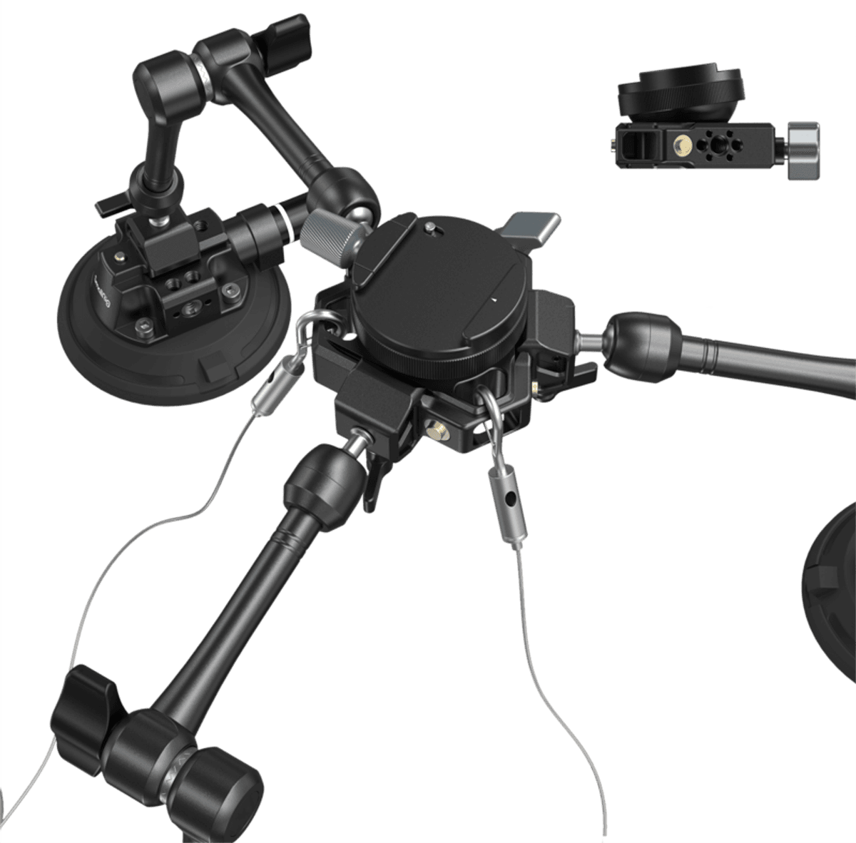 SmallRig 3565 All-in-One 4-Arm Suction Cup Camera Mount Kit for Vehicle Shooting SC-15K