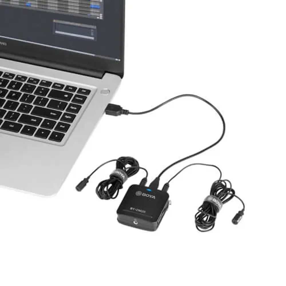 Boya Mikrofon BY-DM20 Lavalier Dual 2-Kanal USB-C/Lightning 2m.