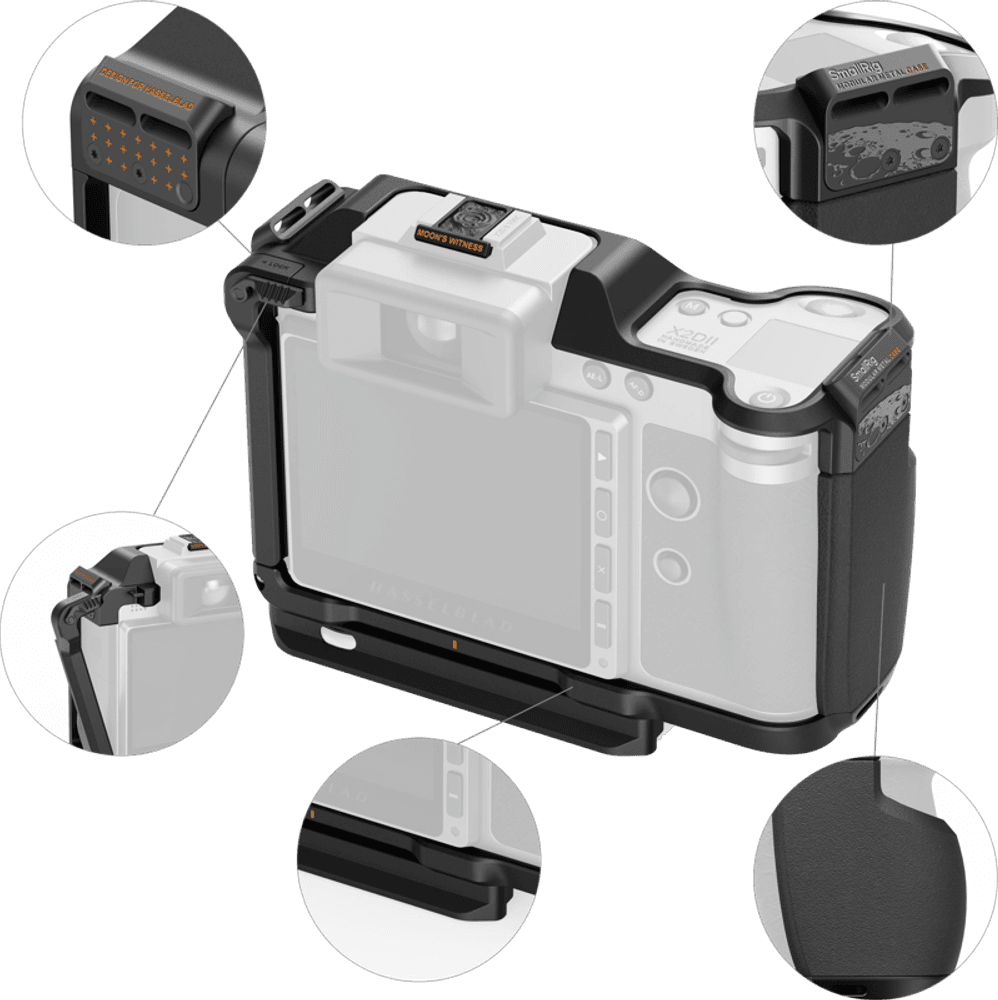 SmallRig 5929 Modular Metal Cage for Hasselblad X2D II 100C / X2D 100C (Black)