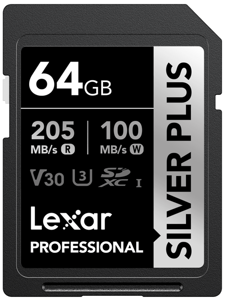 Lexar SDXC Professional SILVER Plus 1066x UHS-I/U3/A2/4K R205/W100 (V30) 64GB