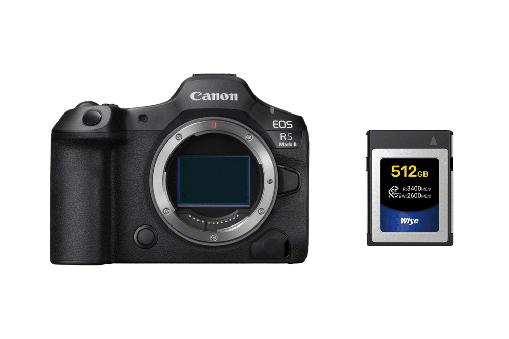 Canon EOS R5 MK II + Wise CFexpress type B 512gb 