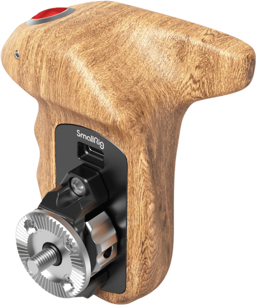 SmallRig 3324 Rosette Side Handle Wood with Record Start/Stop Re