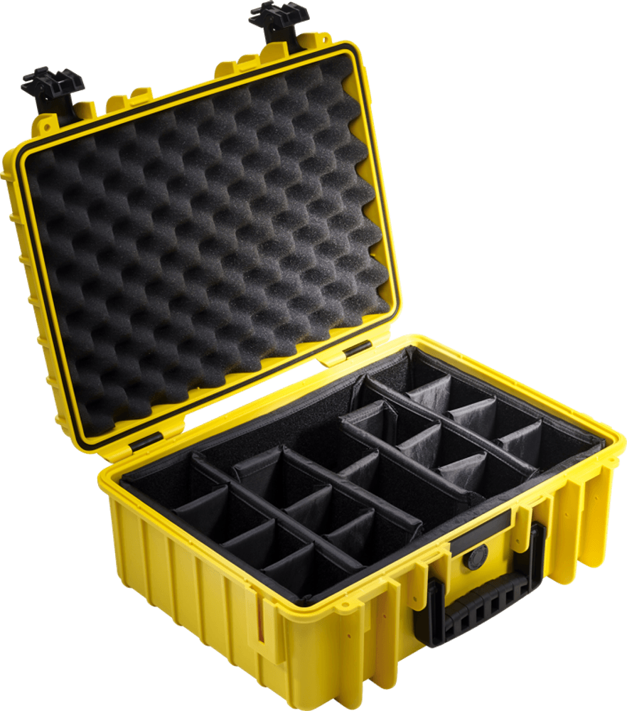 BW Outdoor Cases Type 5000 Gul RPD (Oppdelt)