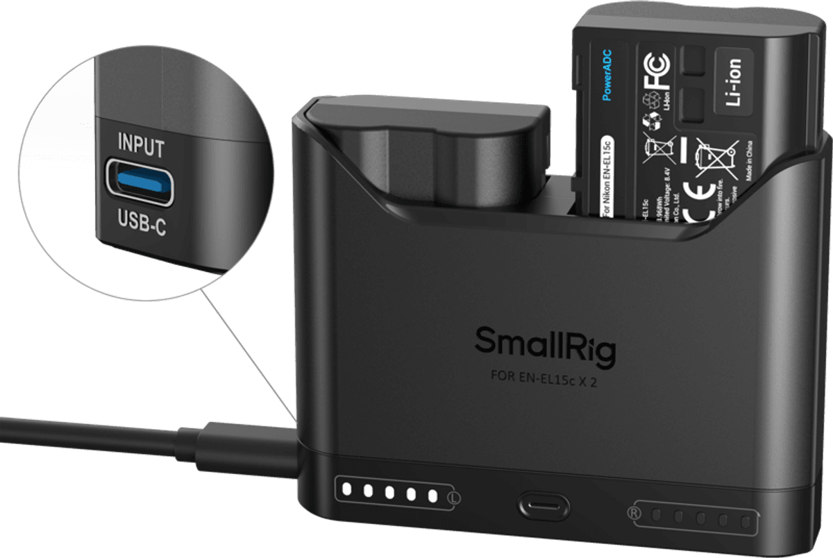 SmallRig 5486 Turbo Charging Kit for EN-EL15c Camera Batteries
