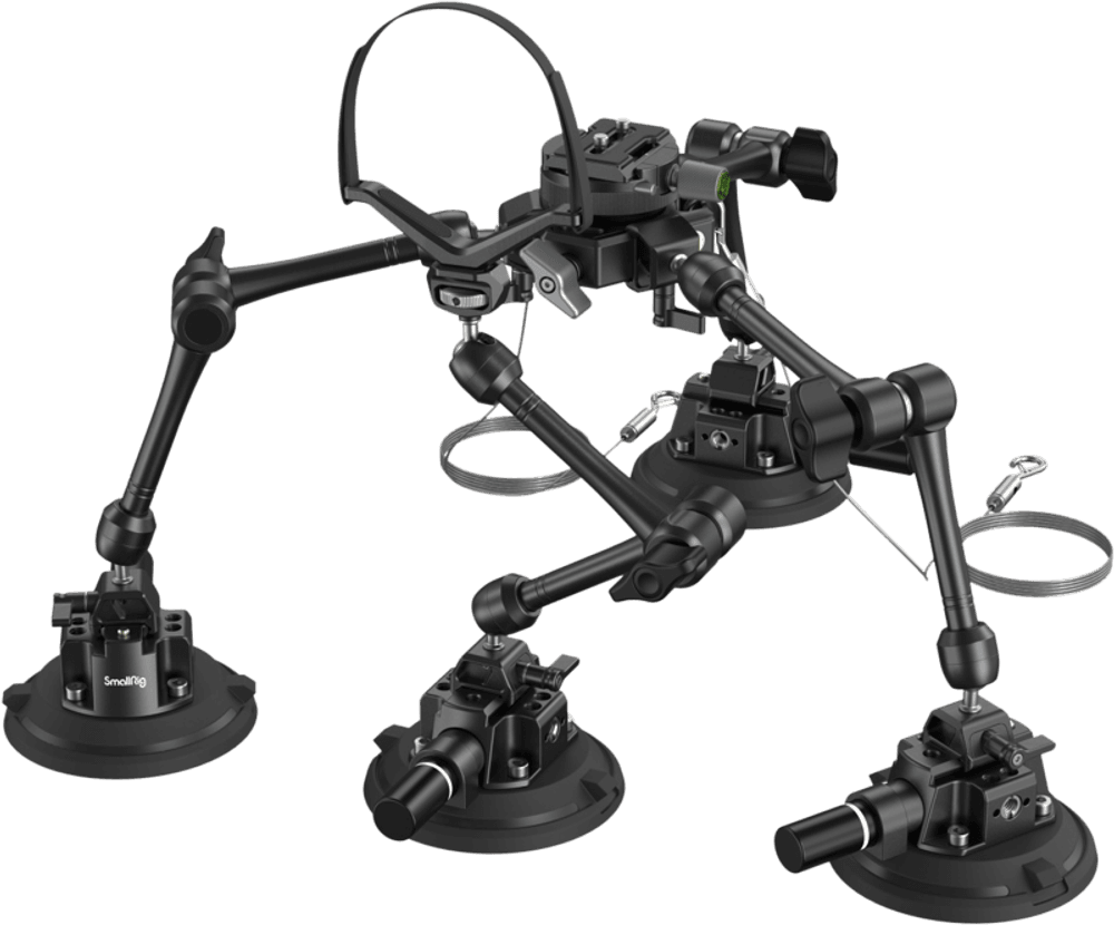 SmallRig 3565 All-in-One 4-Arm Suction Cup Camera Mount Kit for Vehicle Shooting SC-15K