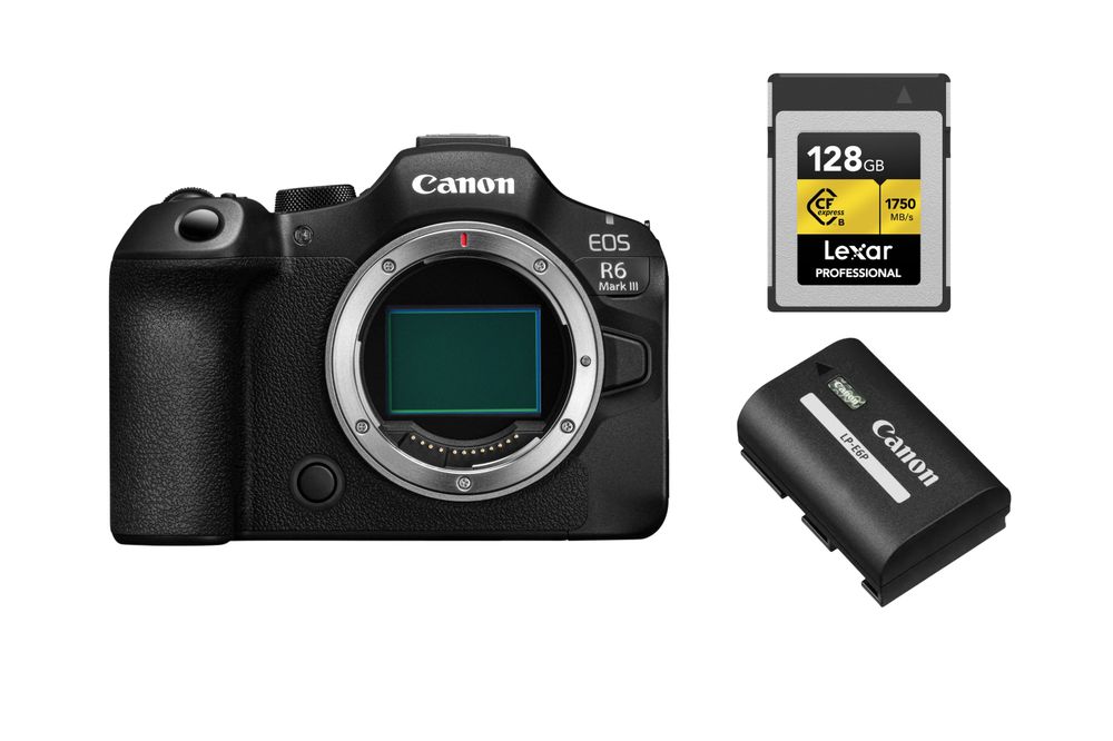 Canon EOS R6 Mark III Hus inkl 128gb minnekort og ekstra batteri