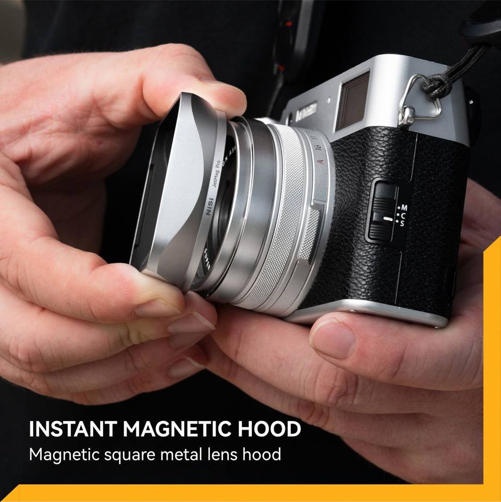 NiSi JetMag Pro Lens Hood, Uv Filter & Cap for Fuji X100 Series Silver
