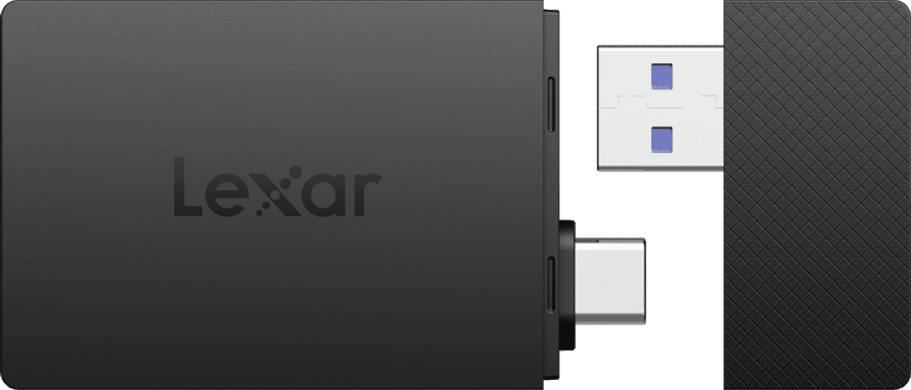 Lexar Cardreader microSD/SD I Dual Slot USB-A/C microSD Card USB 3.1 Reader, up to 255MB/s read
