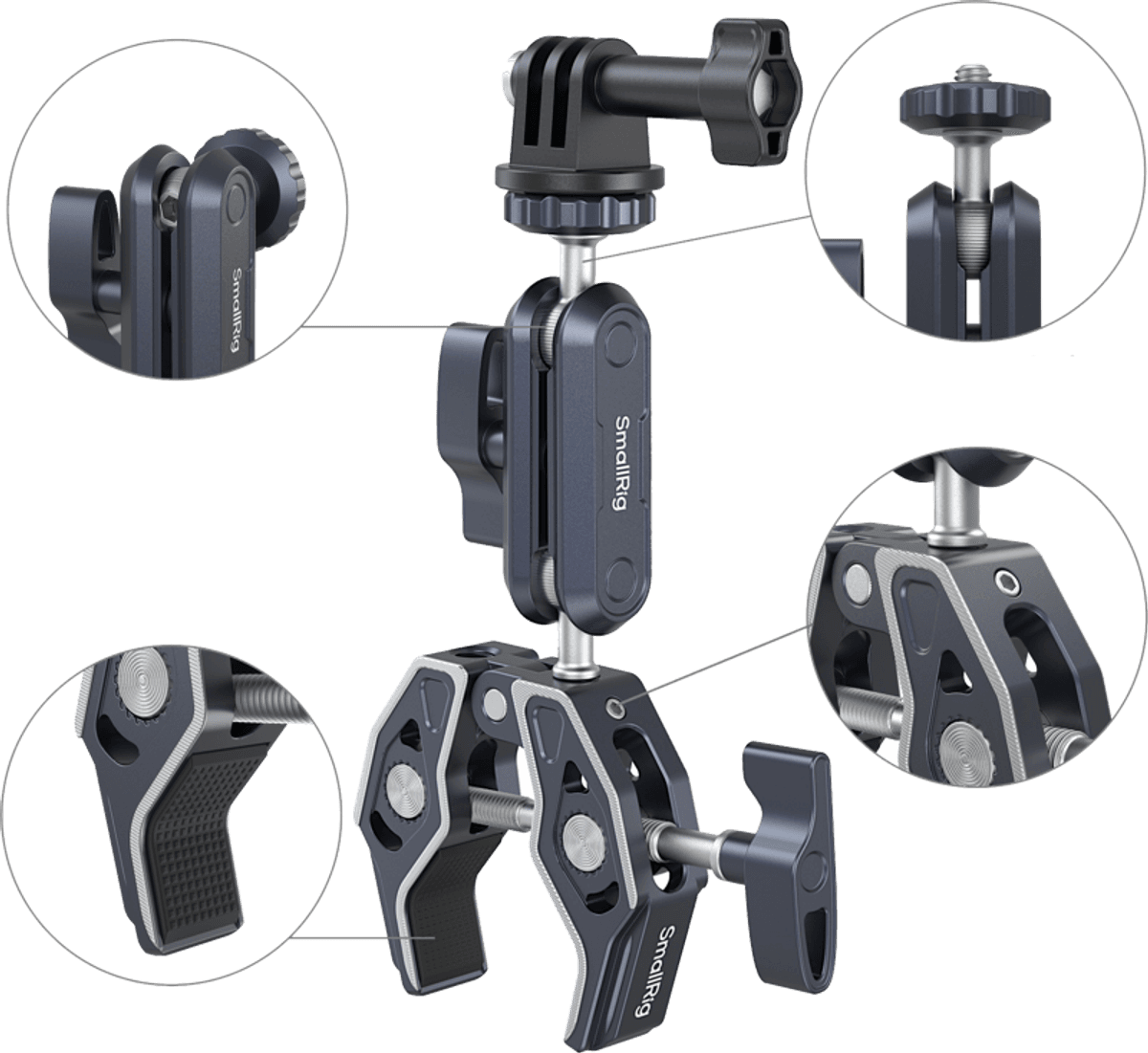 SmallRig 5529 Crab-Shaped Clamp with Ballhead Magic Arm