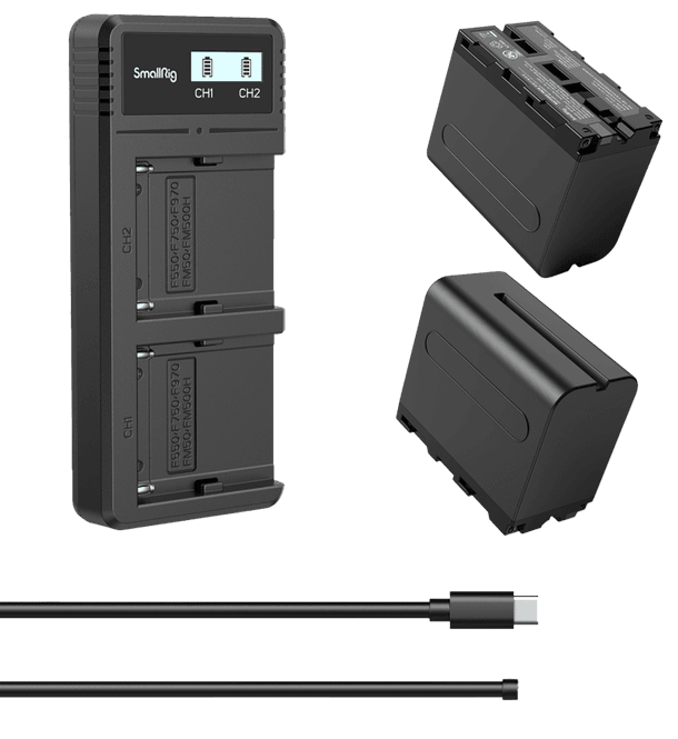 Hovedbilde SmallRig  3823 NP-F970 Battery & Charger Kit